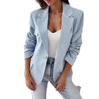 Damen Modischer Blazer mit aufgestickten Taschen und eleganter Knopfleiste R&B