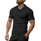 Herren Kurzarm Polo-Shirt mit modernem Stehkragen und atmungsaktivem Material R&B