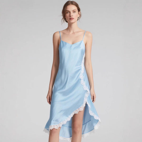 Damen Nachtkleid mit zartem Spitzeinsatz und elegantem Schnitt R&B