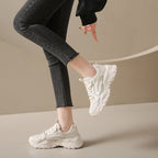 Damenmodische Sport-Sneaker mit atmungsaktiver Mesh-Oberfläche und stoßdämpfender Sohle R&B