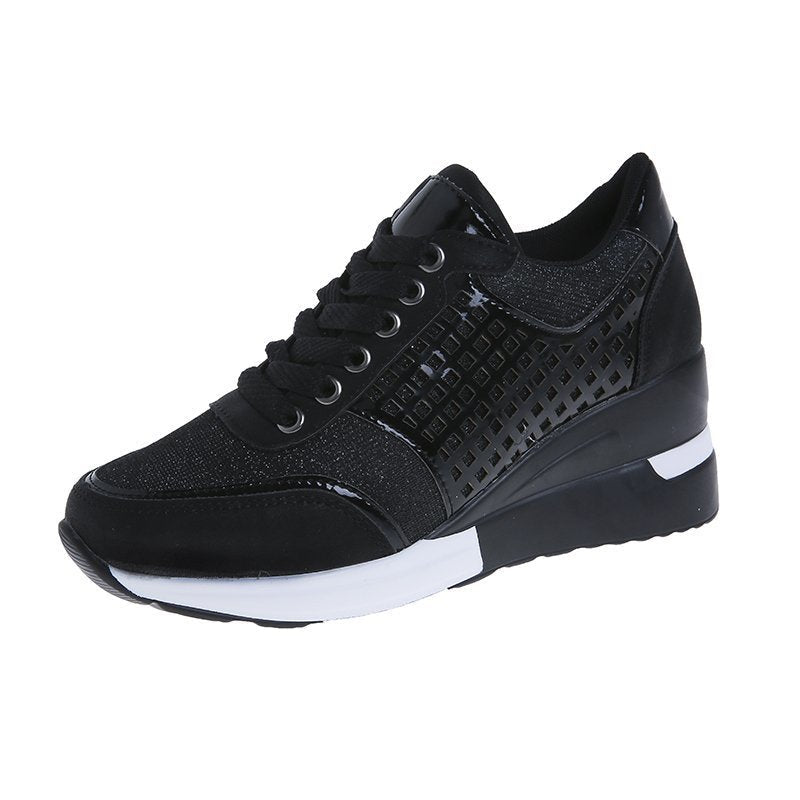 Damen Sneaker mit Leopard-Print und atmungsaktiver Mesh-Oberfläche R&B