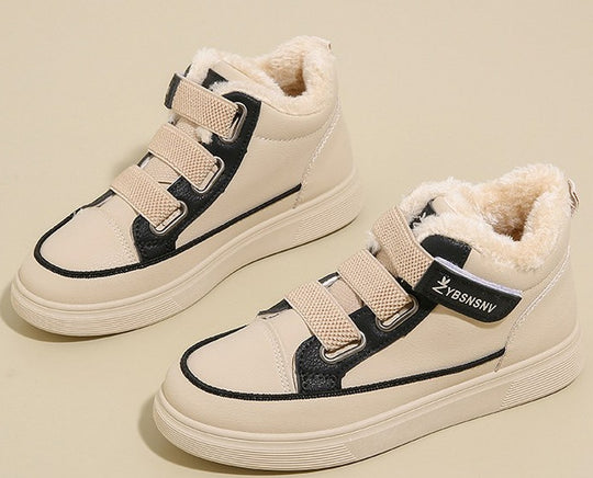 Damen Sportliche Warmgefütterte Sneaker mit praktischem Klettverschluss und robustem Sohlenprofil R&B