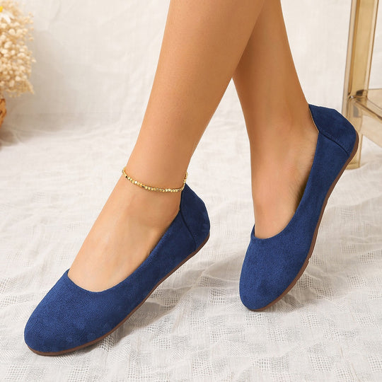 Damen Bequeme Slipper mit weichem Wildleder-Obermaterial und rutschfester Sohle R&B