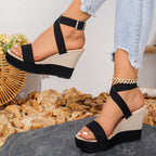 Damen Wedge-Sandalen mit elegantem Riemendesign und komfortablem Fußbett R&B
