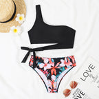 Damen Asymmetrischer Bikini mit verstellbarem Bindegurt R&B