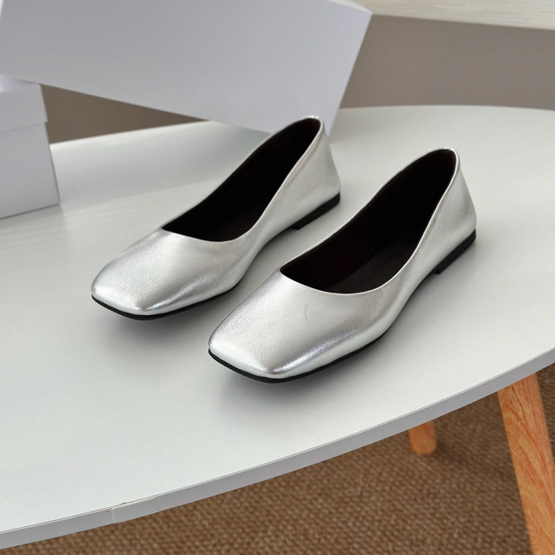 Damen Ballerinas mit elegantem Quadrat-Fußbett R&B