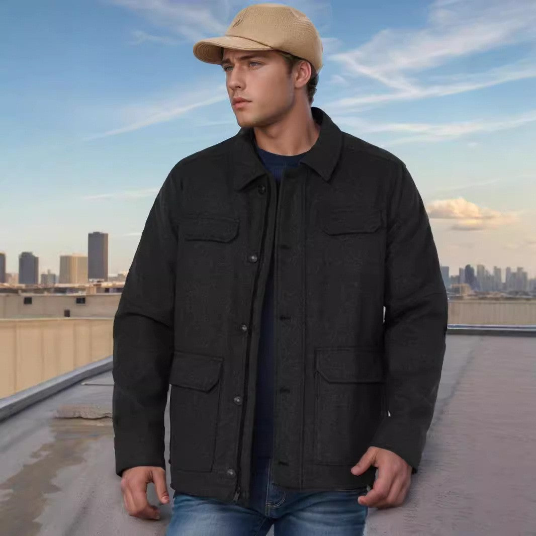 Herren utilitaristische Jacke mit mehreren Taschen R&B