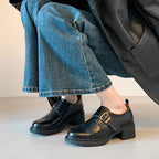 Damen Komfortable und stilvolle Schnür-Blockabsatzschuhe