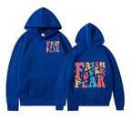 Damen Kapuzenpullover mit kreativem Schriftzug und weichem Innenfleece