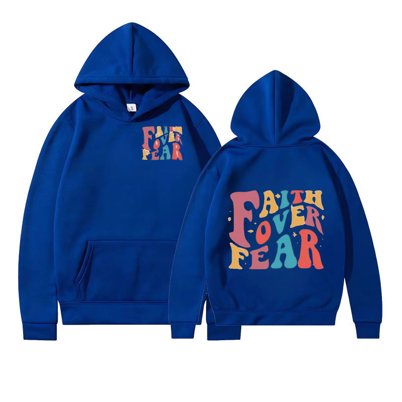 Damen Kapuzenpullover mit kreativem Schriftzug und weichem Innenfleece