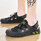 Damen Atmungsaktive Komfortsandalen mit elastischem Schnellschnürsystem R&B