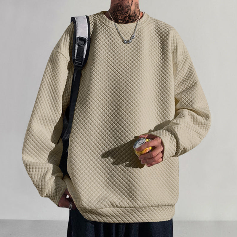 Herren bequemer Sweatshirt mit strukturiertem Design und lockerer Passform R&B