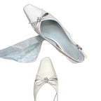 Damen Slingback-Pumps mit elegantem Schleifendetail und geschmackvoller Verzierung