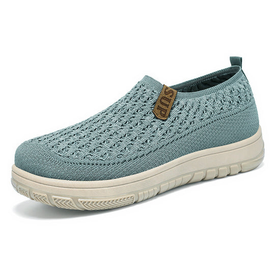 Damen Strick Slip-On Schuhe mit elastischem Obermaterial R&B