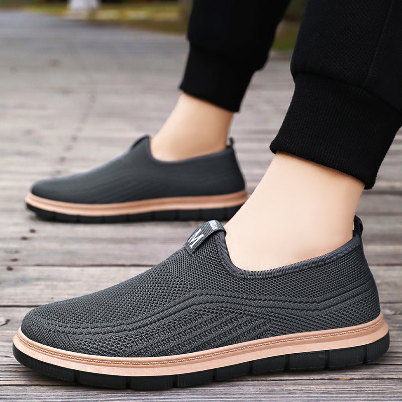 Damen Sportliche Slip-On Sneakers mit atmungsaktiver Strickstruktur R&B
