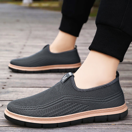 Damen Sportliche Slip-On Sneakers mit atmungsaktiver Strickstruktur R&B