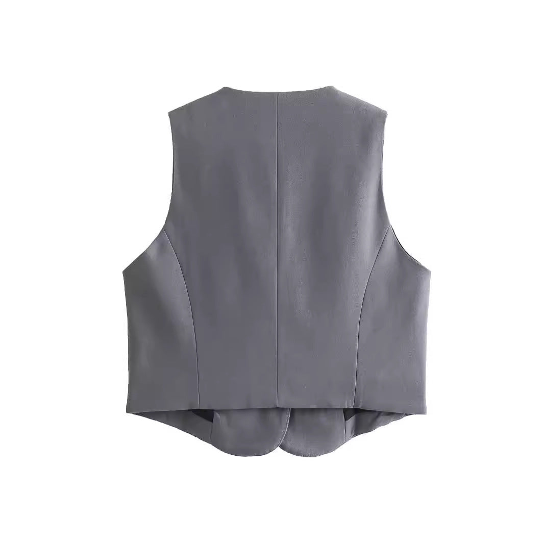 Damen Elegante Taillierte Weste R&B