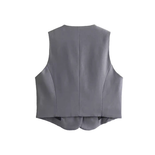 Damen Elegante Taillierte Weste R&B
