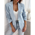 Damen eleganter Blazer mit praktischen Taschen und goldenen Knöpfen R&B
