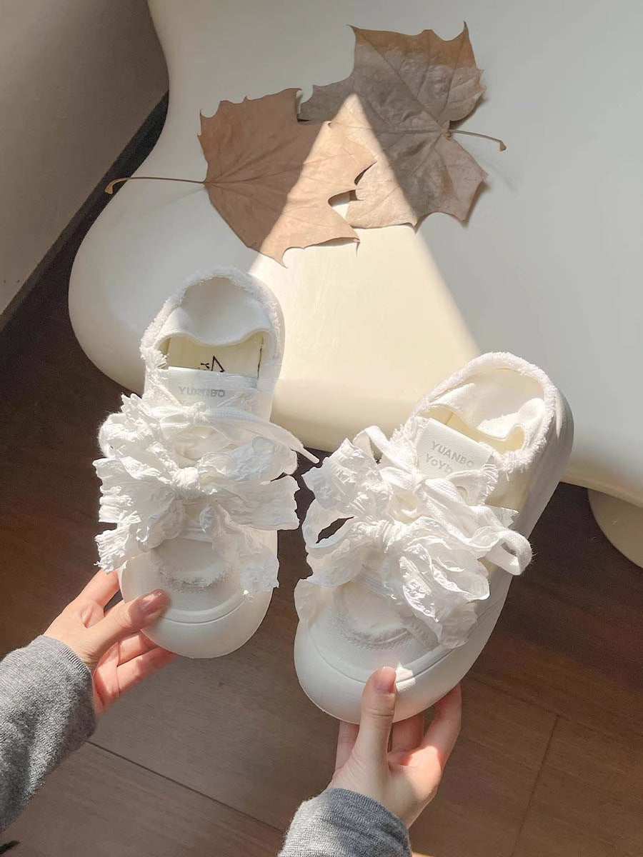 Damen Sneaker mit 3D-Rüschen-Design und atmungsaktivem Obermaterial R&B