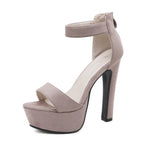 Damen Elegante High Heels mit Plateau R&B