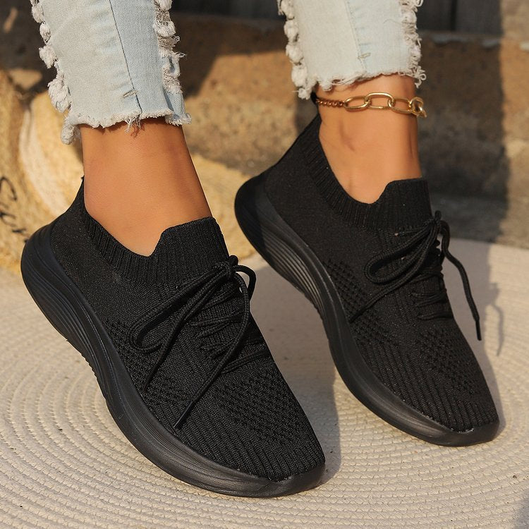 Damen Atmungsaktive Sneaker mit elastischem Strick-Obermaterial und stützendem Fußbett R&B