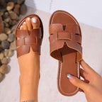 Damen Designer-Pantoletten mit elegantem Riemen-Detail R&B