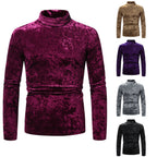 Herren Samt-Rollkragenpullover mit elegantem Design R&B