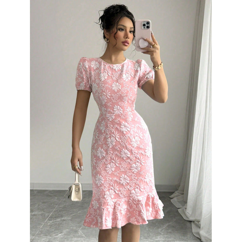 Damen Etuikleid mit floralen Stickereien R&B