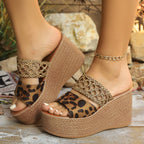 Damen Wedge-Sandalen mit geflochtenen Detail