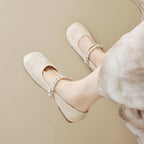 Damen Ballerinas mit eleganter Perlenapplikation