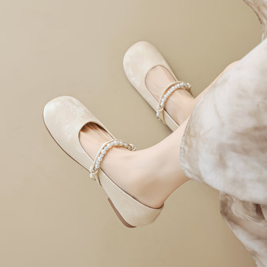 Damen Ballerinas mit eleganter Perlenapplikation R&B