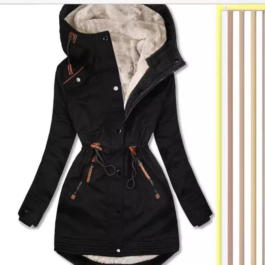 Damen Wintersaison Parka mit warmer Fleece-Fütterung R&B