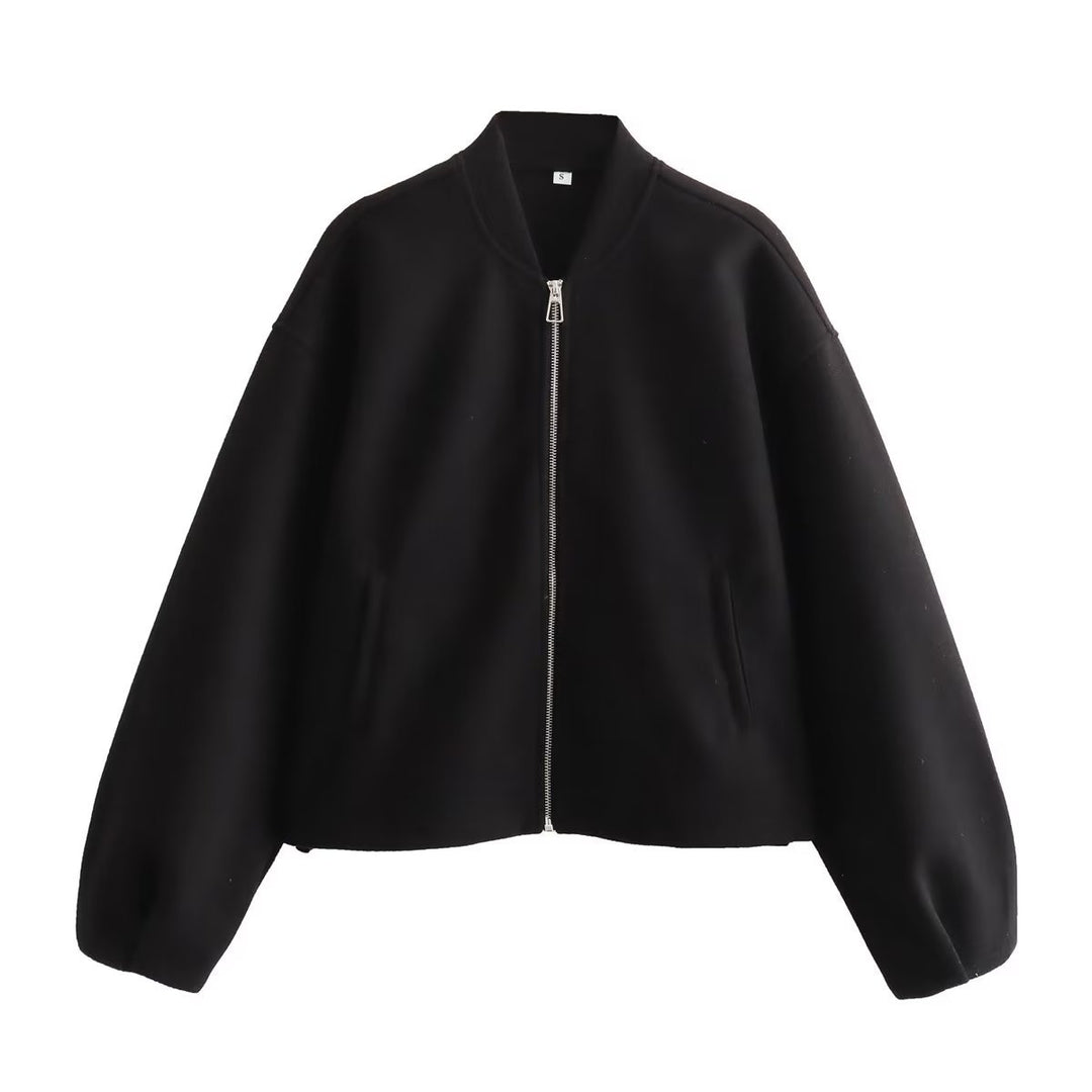 Damen lässige Bomberjacke mit praktischen Taschen und modernem Schnitt R&B