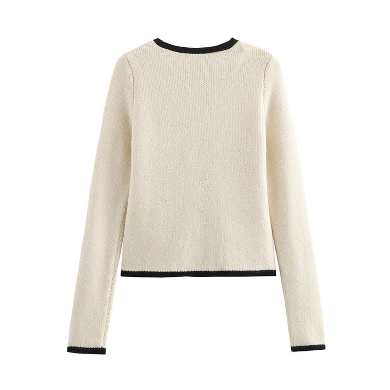Damen Elegante Strickjacke mit raffinierten Schleifen und Taschen R&B