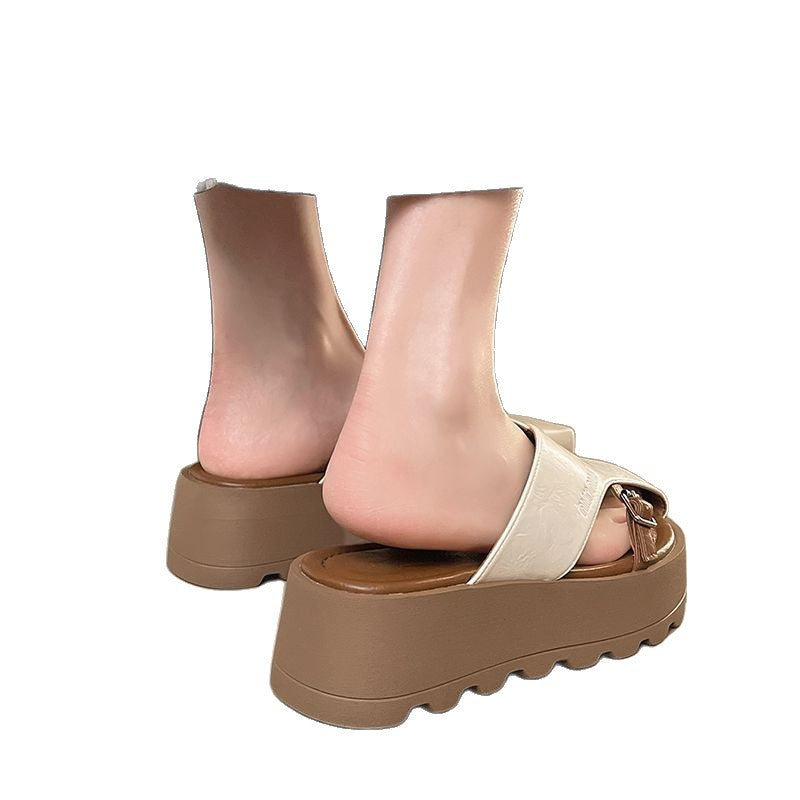Damen komfortable Plateau-Sandalen mit elegantem Riemchen R&B