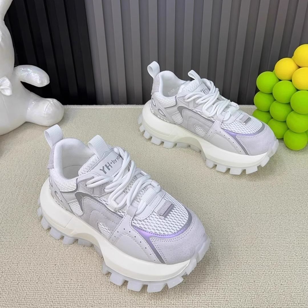 Damen Chunky Sneakers mit atmungsaktiver Mesh-Oberfläche und rutschfester Profilsohle R&B