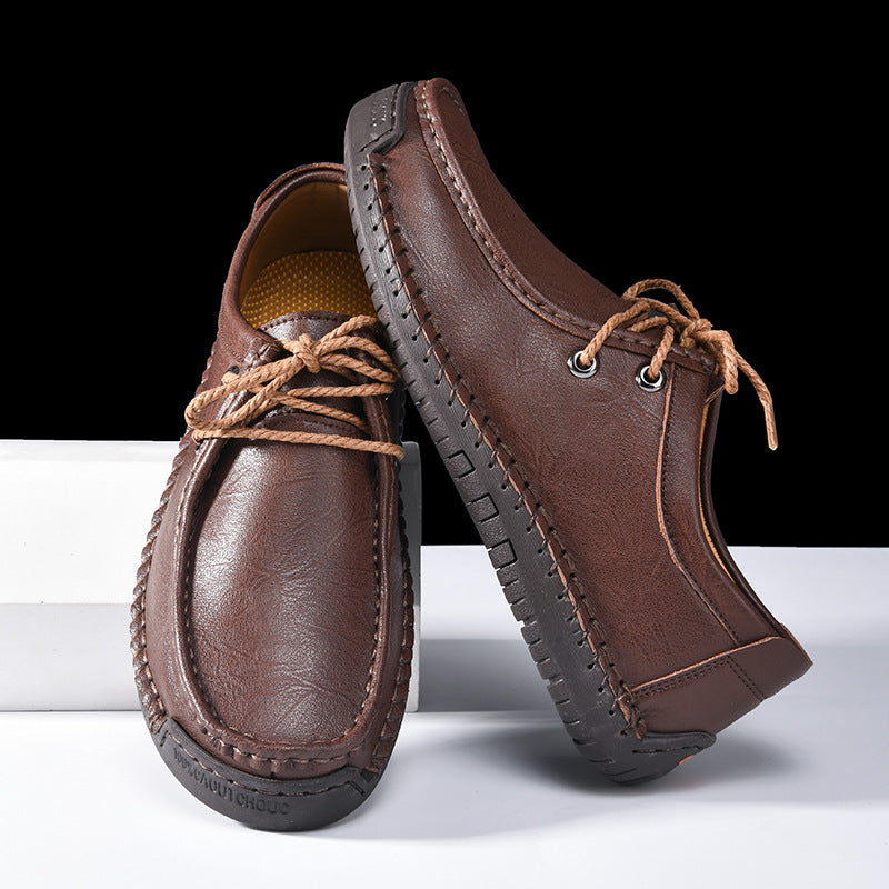 Herren Schnürschuhe im Mokassin-Stil mit rutschfester Sohle und handgenähter Verarbeitung R&B