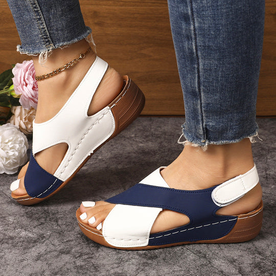 Damen Komfortable Wedge-Sandalen mit verstellbaren Riemen R&B