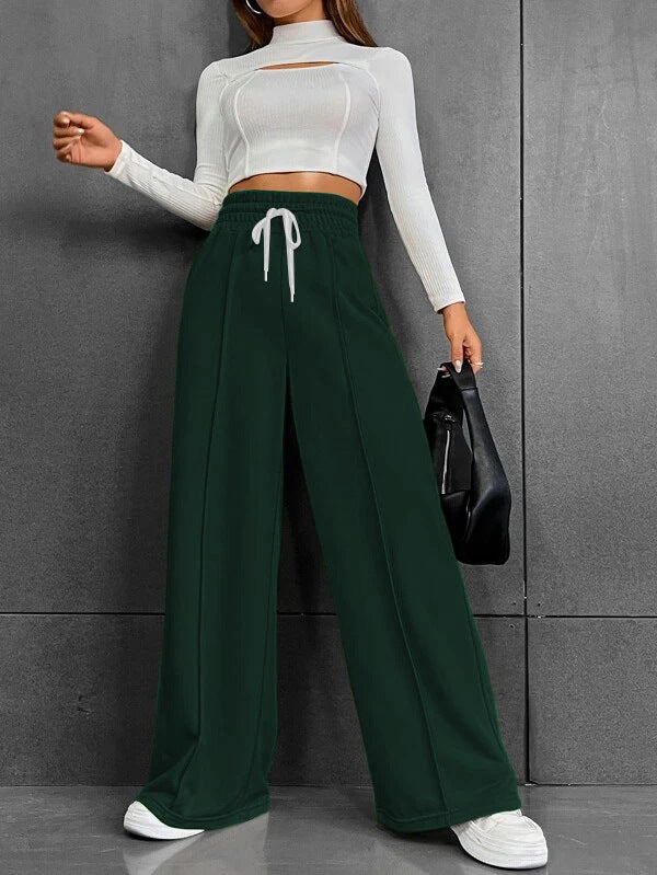 Damen weite Freizeit-Hose mit elastischem Bund und seitlichen Taschen R&B