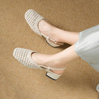 Damen Slingback-Pantoletten mit luftiger WR&Bstruktur und bequemer Absatzhöhe R&B