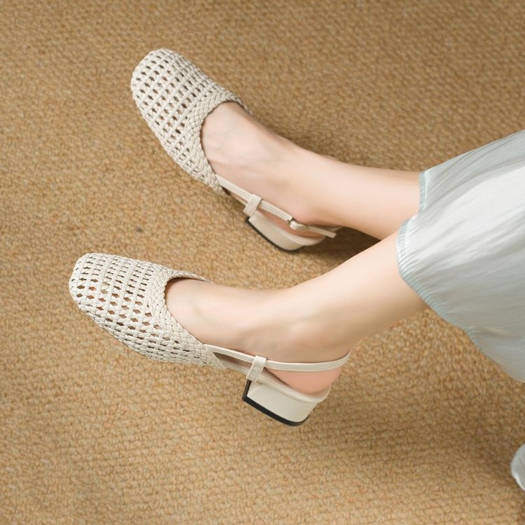 Damen Slingback-Pantoletten mit luftiger WR&Bstruktur und bequemer Absatzhöhe R&B
