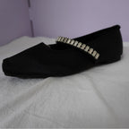 Damen Ballerina-Schuhe mit glanzvollem Obermaterial und bezauberndem Riemen
