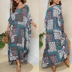 Damen lässiges Maxikleid im Patchwork-Design R&B