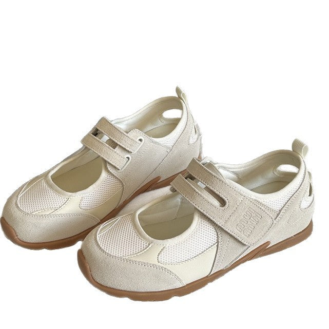 Damen Bequeme Freizeit-Sneaker mit atmungsaktivem Obermaterial und verstellbarem Klettverschluss R&B