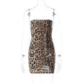 Damen Glamouröses Minikleid im Leopardenmuster mit Glitzereffekten R&B