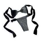 Damen Bikini-Set mit romantischem Knotendetail R&B