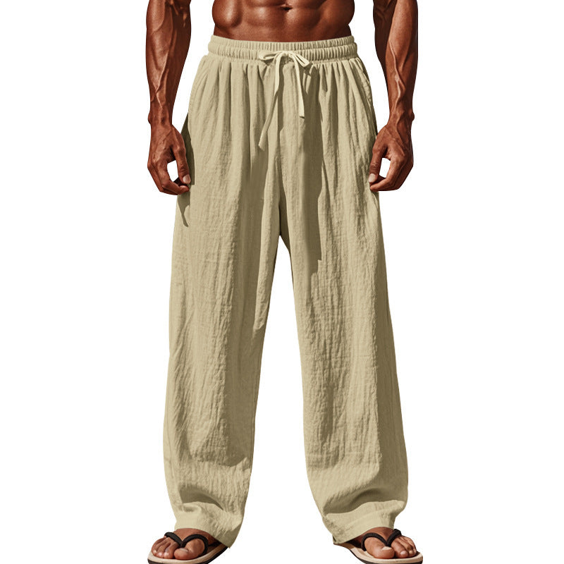 Herren lockere Strandhose mit elastischem Bund und seitlichen Eingrifftaschen R&B