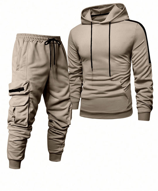 Herren Komfortables Hoodie- und Jogginghosen-Set mit praktischen Taschen R&B