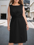 Damen Midikleid mit eleganten Drapierungen und figurbetontem Schnitt R&B